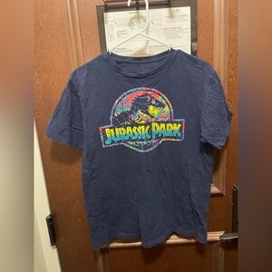 Jurassic Park Kids Navy Blue T-Shirt Size Medium